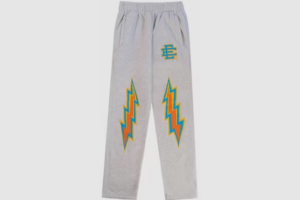 Eric Emanuel EE Basic Sweatpant Gray Aqua Bolt