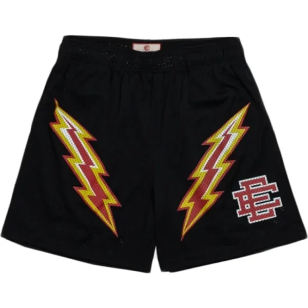 EE Shorts Black Red Lightning